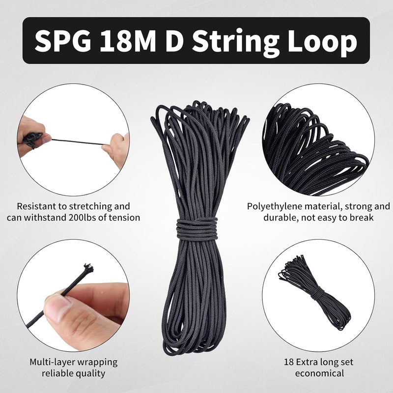 SP.G 59ft D Loop Material - Tear and Durable - Archery D Loop String for Compound Bow Withstand 200lbs Bow Release D Loop String with Bow String Wax Bowstring Maintenance Tools - Image 3